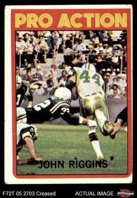 1972 Topps #126 John Riggins Pro Action Jets  HOF Kansas 2 - GOOD
