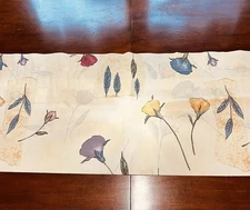 Croscill valance gazebo botanica new 18” x 84” floral leaf design On Soft yellow