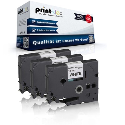 3x Premium kompatible Schriftbänder für Brother TZE231 Schriftrolle Easy Print S