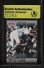 BAS 1990 Pro Super Bowl XXV Silver Anniversary Box Set Lee Roy Jordan #89 ur8