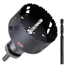 4-1/2 Inch Deep HSS Bi Metal Hole Saw Cutter with Arbor Heavy Duty Hole Saw B...