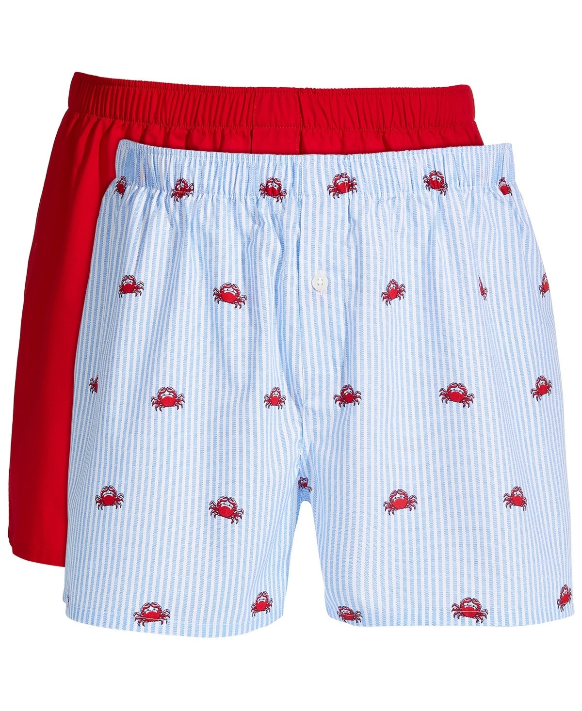 Club Room Mens 2 Pack Regular Fit Cotton Boxers Blue Red Size XL 3890₽