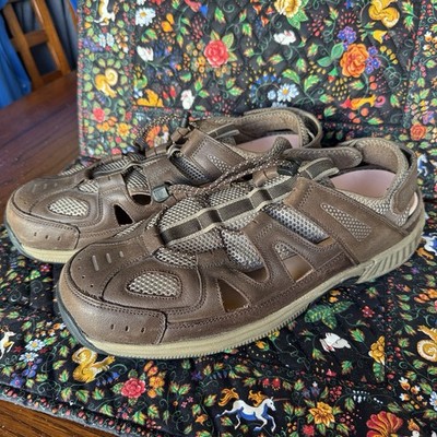 Orthofeet Alpine 593 Men s Size 13 Wide Brown Leather Fisherman Diabetic Sandal