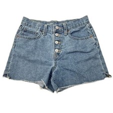 Old Navy Girls High-Rise Adjustable Waist Button-Fly Denim Shorts Size 12