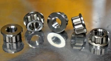 5x set M8 x 1.25mm 8x1.25 M8x1.25 12 Point Titanium  Ti Sprocket Flange Nut