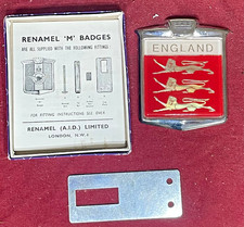 Vintage Renamel M Badge England National Emblem Auto Mg Austin Healey Triumph
