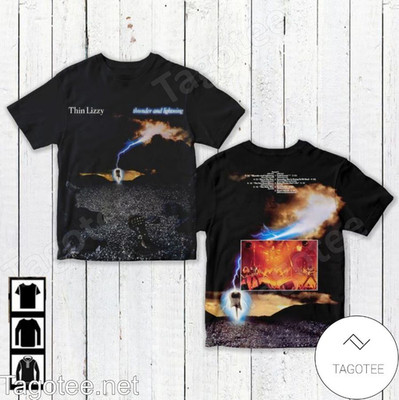 Hot Thin Lizzy Thunder And Lightning S-5XL Shirt Men Women AOP 3D Tee TD1429