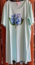 QVC Little Rose Nachthemd Gr. L hellblau Hortensie