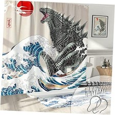 Funny Shower Curtain Set, Fun Anime 72"W x 72"L Pack of 1 Multi Color