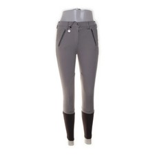 Reithose, Größe: 38, Grau/Braun, Baumwolle/Elasthan/Polyamid, Damen #Dt5
