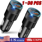 Dual USB PD Type-C Car Charger 30W Fast Adapter For iPhone 14 13 11 Pro Max lot