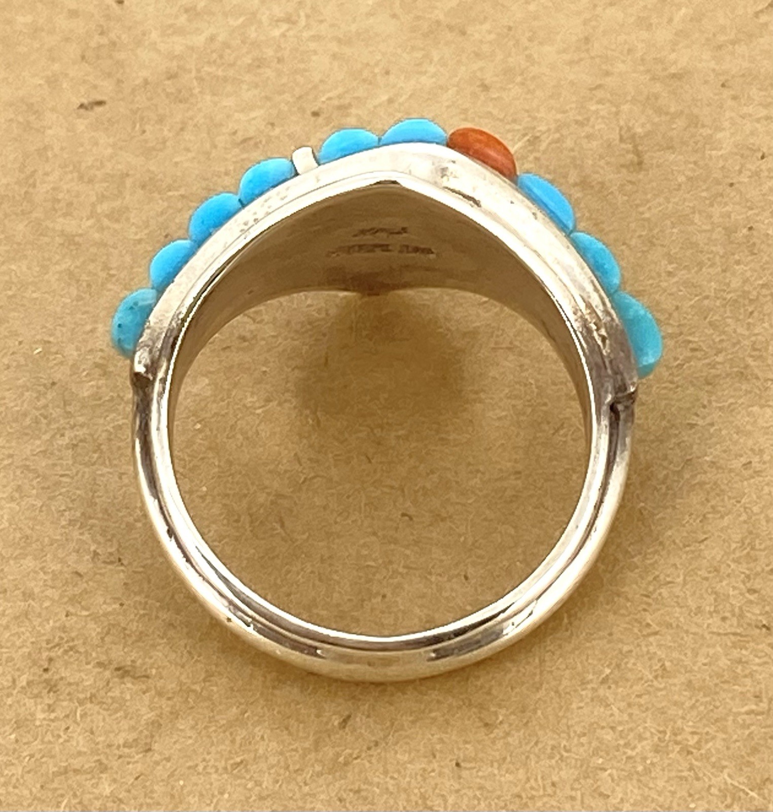 Navajo ナバホ　Ervin Hoskieアーヴィンホスキ　クロス　コーラル Ervin Hoskie Navajo Sterling Silver Turquoise Coral R… - Gem