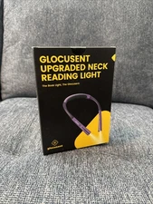 Glocusent LED Neck Reading Light Upgraded Book Light for Reading in Bed, Purple
