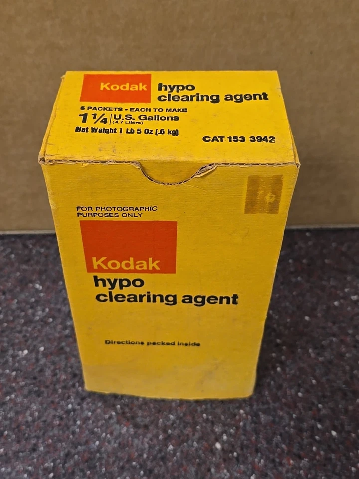 Kodak Hypo Clearing Agent Film Developing Box Makes 6.25 Gallon New Old Stock - Image 2 of 4