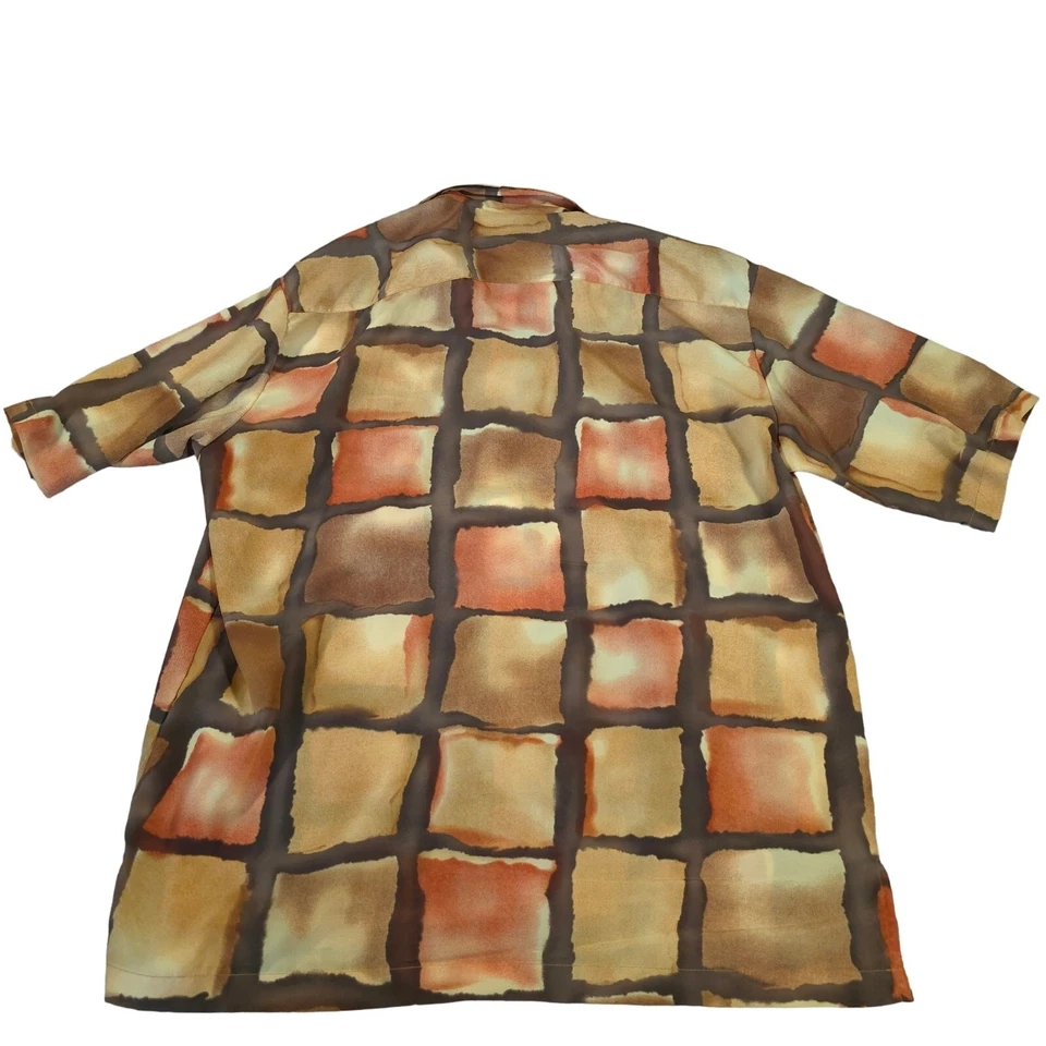 Camisa abotonada platino hombre manga corta hombre talla 3XL geométrica Foto 2 de 4