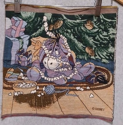 Disney Eeyore Tapestry Pillow Panel Only Threading Stringing Popcorn 12  X 12  