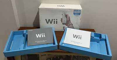 Nintendo Wii Sports White Console - Box & Inserts w/ Manuals [No Console]
