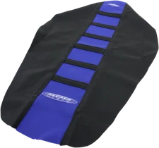 SDG 95938KBK 6-Ribbed Seat Cover with Blue Top and Black Sides