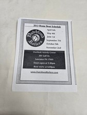 ES25 Dutchland Rollers 2013 Roller Derby Home Schedule Sheet