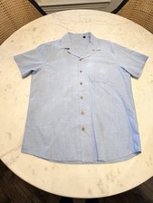 Coofandy Light Blue Men's Linen like beach button down shirt. Size Large. NWOT