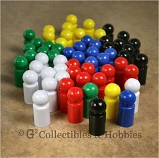 NEW Set of 60 Ball Pawns Board Game Playing Pieces 30mm Pawn - 6 Colors 