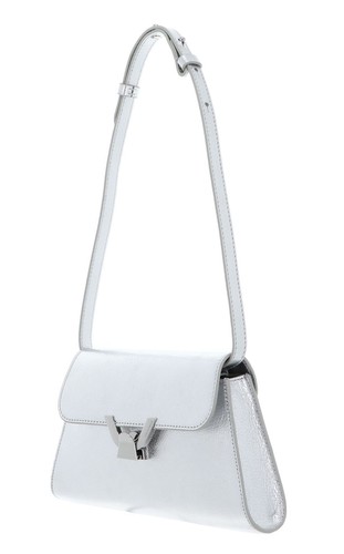COCCINELLE Dew Handbag Grained Leather Silver - Foto 2 di 4