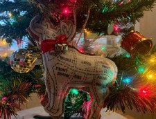 Christmas ornaments, stuffed animals, butcher, Caribou, hunting, decorations,