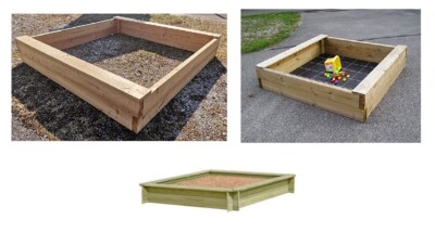 Massiver Sandkasten Sandkiste Buddelkiste Sandbox Spielkasten Lärche Kiefer