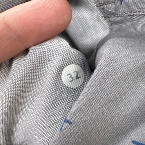 Lululemon Commission Short 10" Mens 31 Gray Geometric Chino Casual Pockets* - Picture 7 of 10