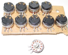  Allen Bradley 2A 125V Potentiometers (10) Replacement Parts Type JS NOS