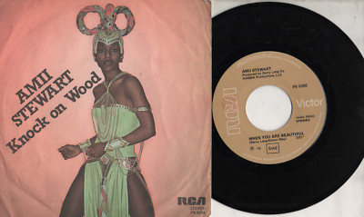 AMII STEWART Disc 45 Umdrehungen MADE IN ITALY 1979 Knock on Wood + When you are beaut