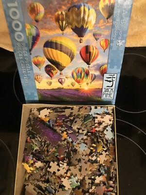 Cobblehill 1000-Piece Jigsaw Puzzle - 70050 'Hot Air Balloons' Colorful Landscape - View #5