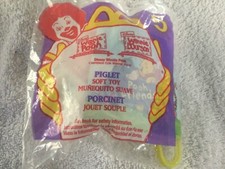 Vintag 1999 McDonalds Happy Meal Disney Winnie the Pooh Piglet 5 NIP Clip On