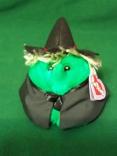 HALLOWEEN WITCH HAZEL SWIBCO Puffkins 7" plush 1997 Vintage plush NEW OLD STOCK
