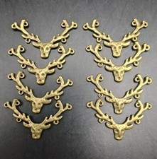 Bronze Tone Reindeer Charms 8 Pieces