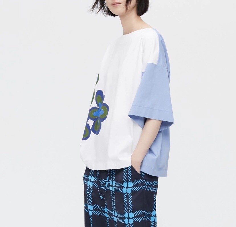 ウェア・シャツ Marni Boxy Shirt Size:48 Uniqlo Marni Women Graphic Oversized Boxy Short Sleeve T