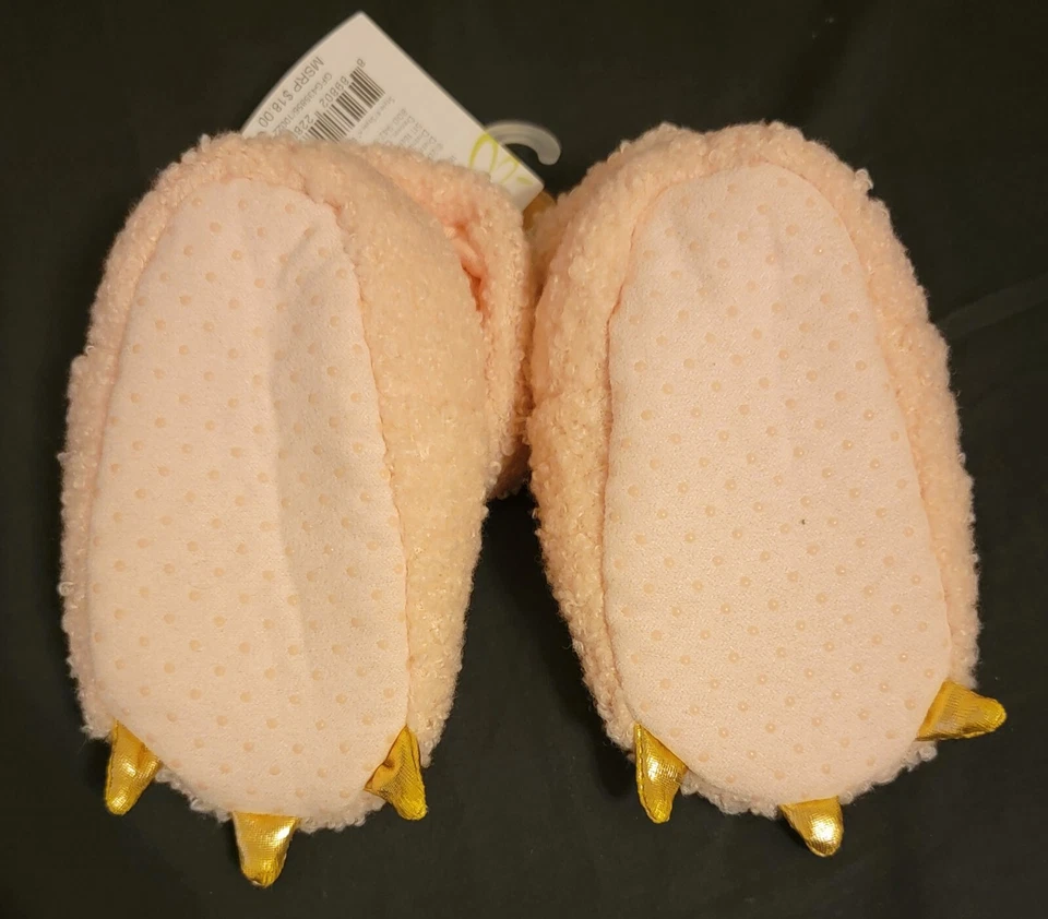 *NEW* GoldBug Pink Dinosaur Feet Baby Girl Slippers 12-18 Months - Image 3 of 4