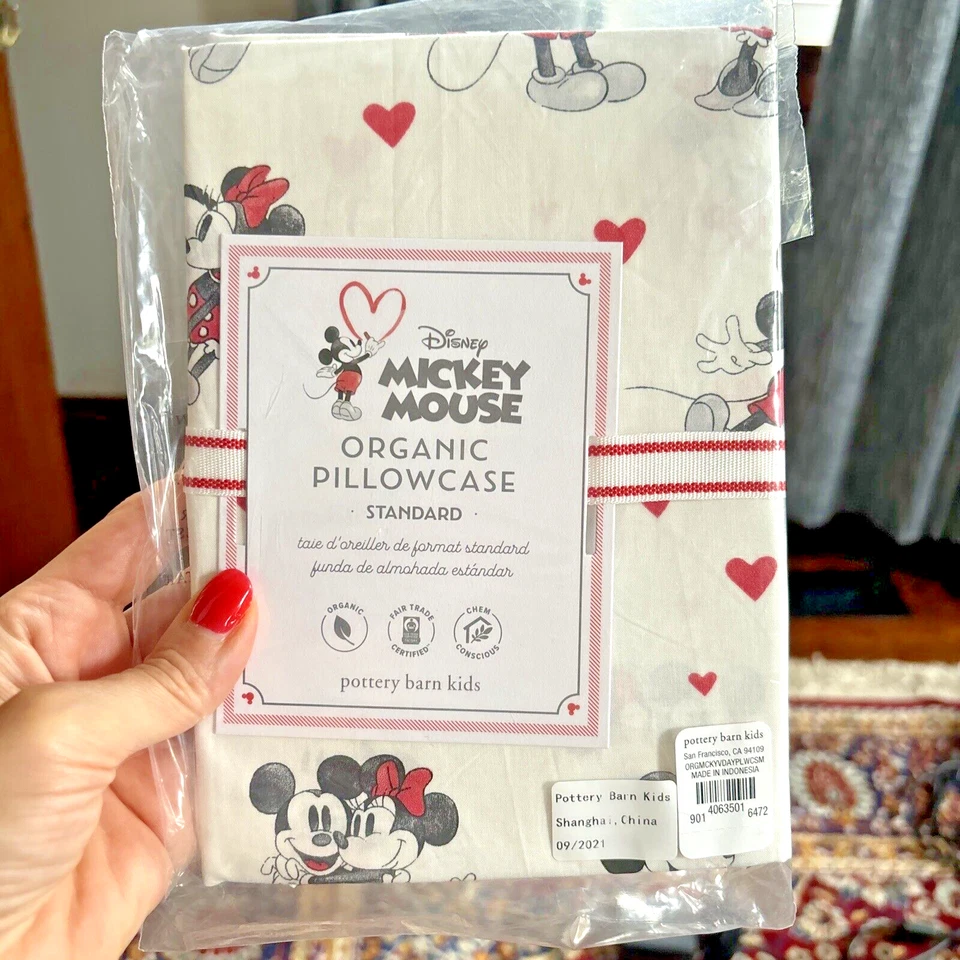 Funda de almohada Disney Pottery Barn Mickey Minnie Mouse Peanuts Snoopy vacaciones niños - Foto 2 de 4