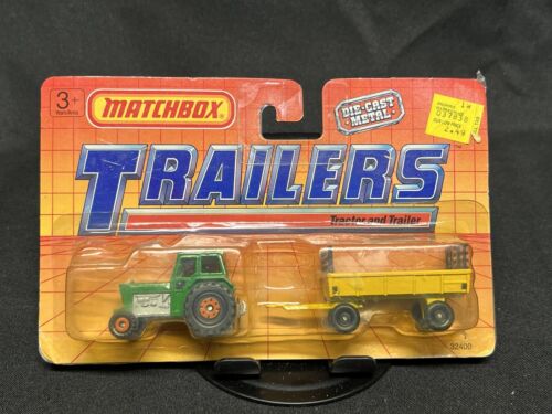 Matchbox Twin Pack TP-108 Green Ford Tractor and Hay Trailer - NIP