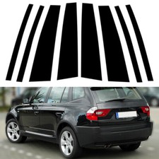 For Bmw X3 2004-2010 Black Pillar Posts Window Trim Cover Molding Accessories