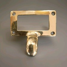 forged brass card frame finger pull 38mm x 64mm (2091)