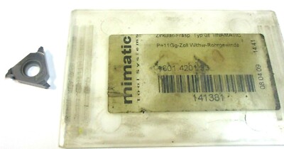 MIMATIC Wendeplatte Zirkularfräsen Typ01 P11Gg-Zoll Withw-Rohrgewinde Neu H33329