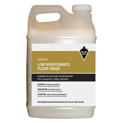 TOUGH GUY 36XX48 Floor Finish,High Gloss,2.5 gal,Jug 36XX48