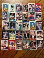 Dave Justice 30 Card Mixed Brands Lot - Braves & A's