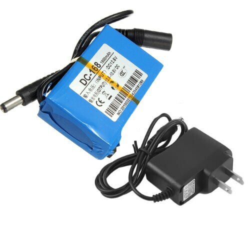 12V 1800mah Battery Pack Rechargeable Li-ion LED Light Standby CCTV Power DC-168