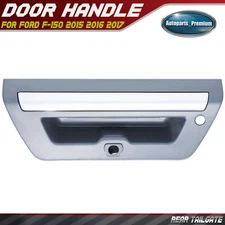 Rear Black & Chrome Tailgate Handle w/ Camera Hole for Ford F-150 2015 2016 2017