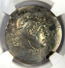 Lesbos, Methymna - c.188-180 BC - AR Tetradrachm - NGC VF - Poet Arion - Rare