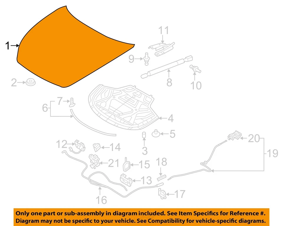 Used Hood fits: 2011 Infiniti M37 Grade A Foto 3 de 4