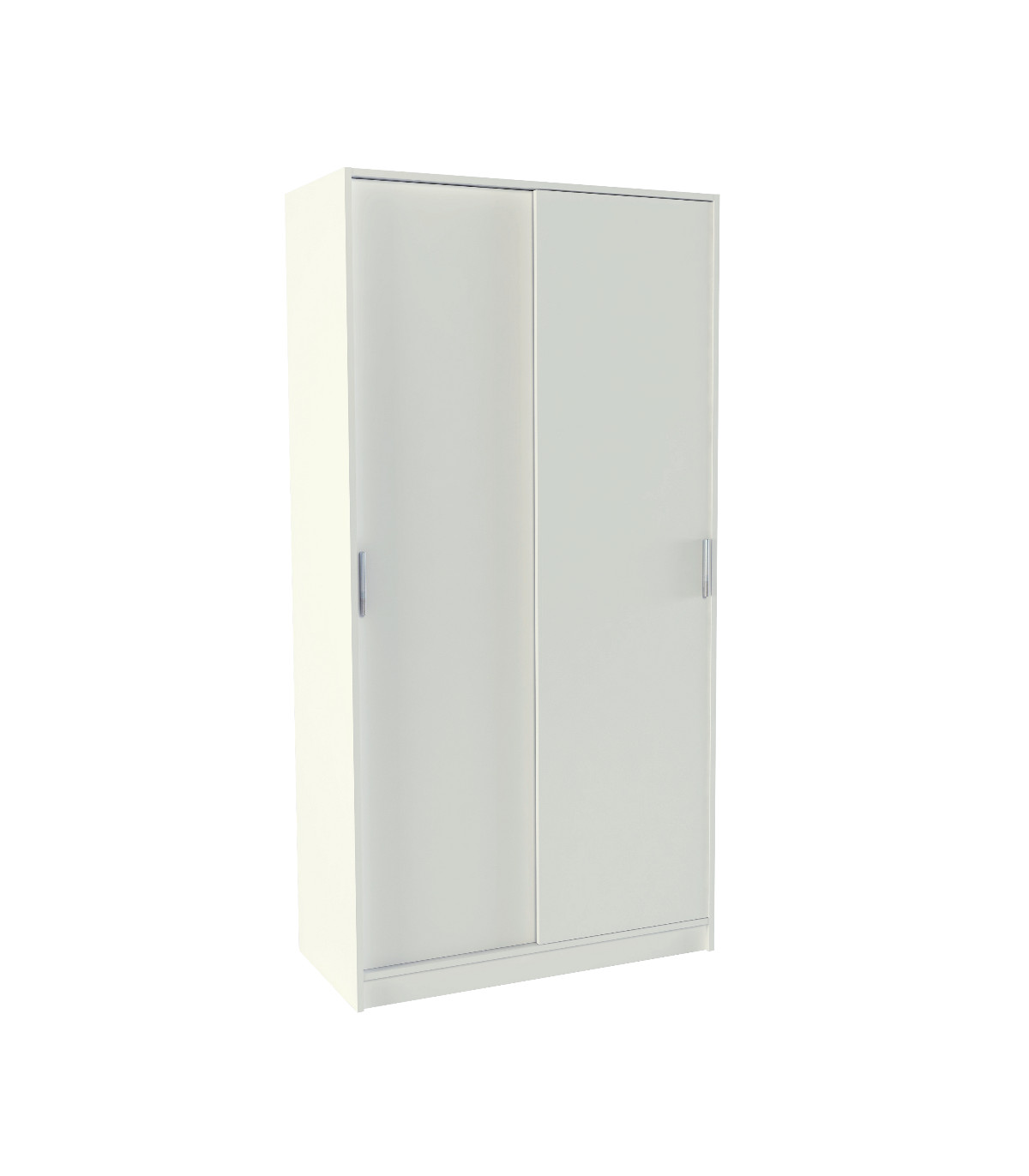 MD BLOCK, Armario 2 puertas correderas acabado blanco, 200 cm(alto)100 cm(ancho)