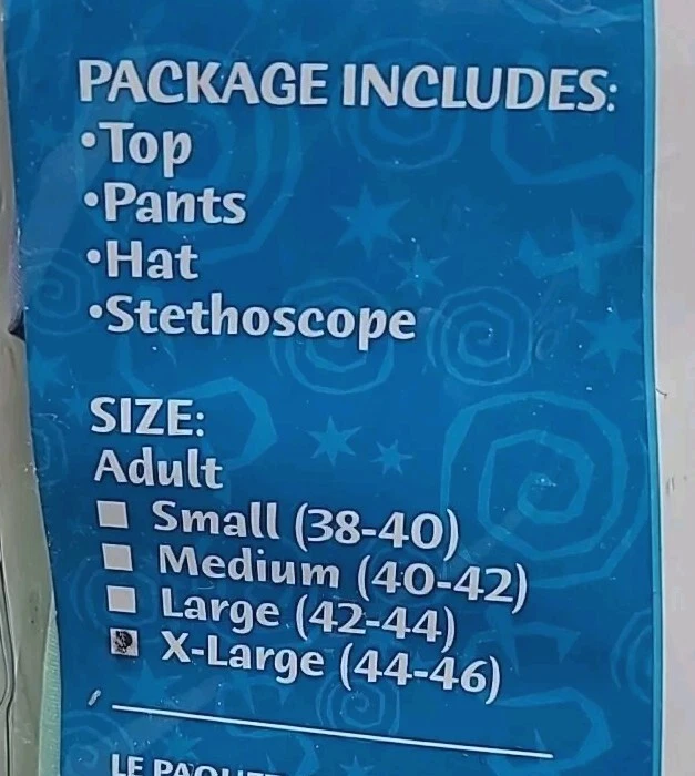 Disfraz de Halloween Doctor Scrubs adulto hombre XL (42-44) SIN estetoscopio California  Foto 2 de 4